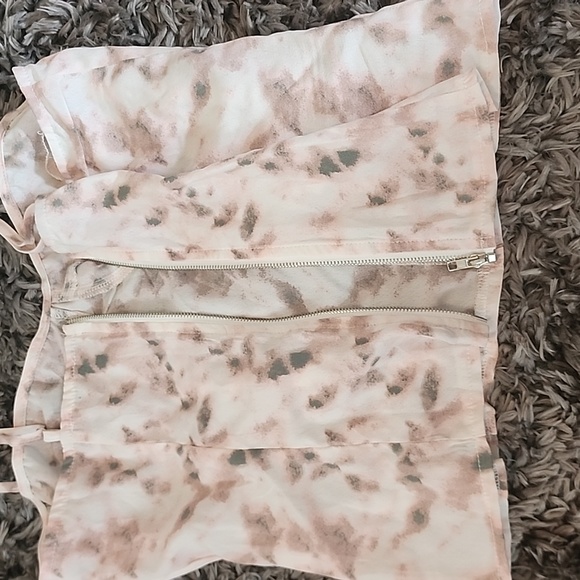 Pretty Little Thing Light Pink Tie Dye Structured Corset Top Size 6 - Picture 6 of 6